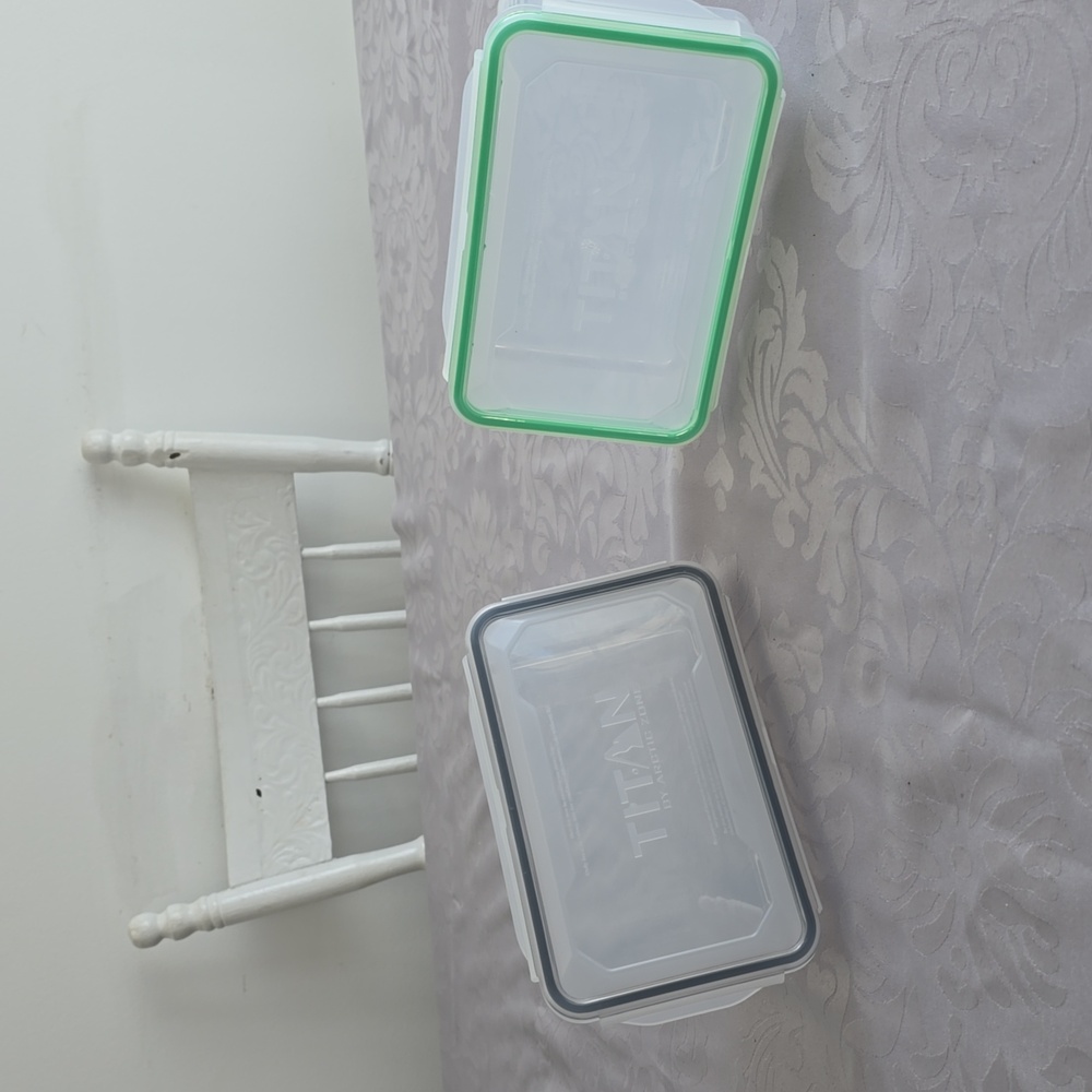Titan By Arctic Zone Set Of 2 Plastic Lunch Containers Boxes